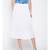 White plain Viscose Skirt