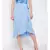 Blue plain Viscose Skirt