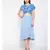 Blue plain Viscose Skirt