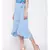 Blue plain Viscose Skirt