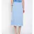 Blue plain Viscose Skirt