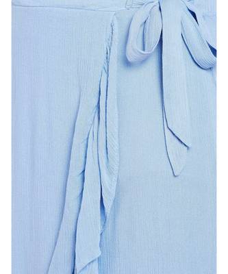 Blue plain Viscose Skirt 5