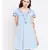 Blue printed Polyester Dress
