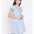 Blue printed Polyester Dress