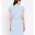 Blue printed Polyester Dress