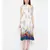 White printed Viscose Dress