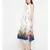 White printed Viscose Dress