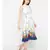 White printed Viscose Dress
