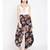 Black printed Polyester Pant