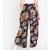 Black printed Polyester Pant
