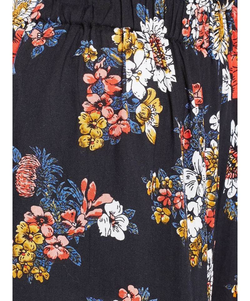 Black printed Polyester Pant