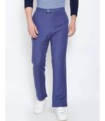 blue plain Cotton Pant