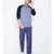 blue plain Cotton Pant