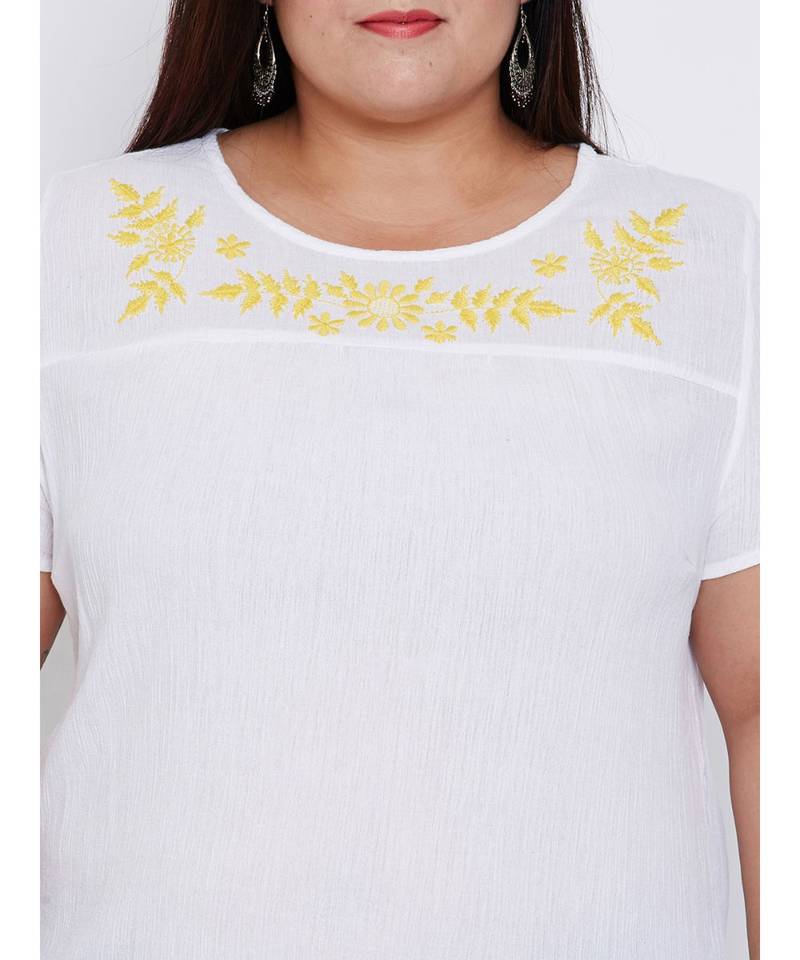 White plain Cotton Tunic