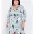 Blue printed Polyester Dress