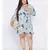 Blue printed Polyester Dress