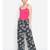 blue printed POLYESTER Pant