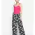 blue printed POLYESTER Pant