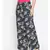 blue printed POLYESTER Pant