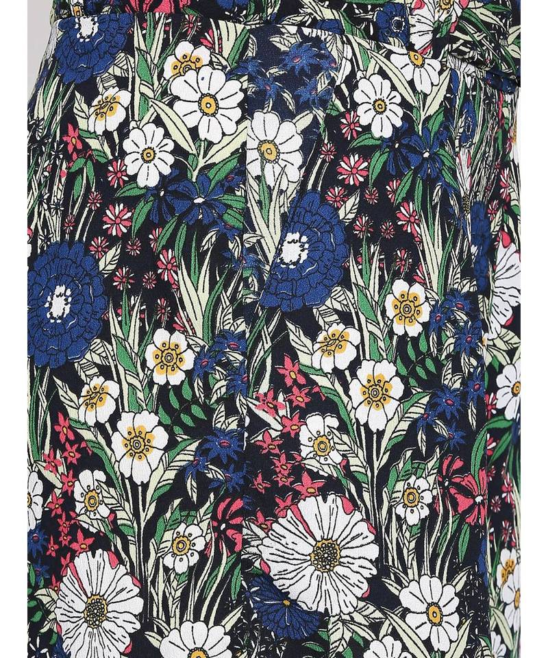 blue printed POLYESTER Pant