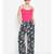 blue printed POLYESTER Pant