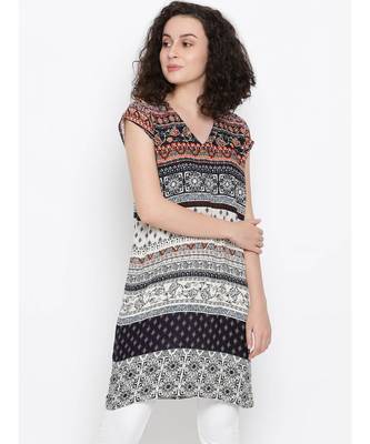 Black printed Viscose Tunic 1