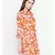 Orange printed Viscose Dress