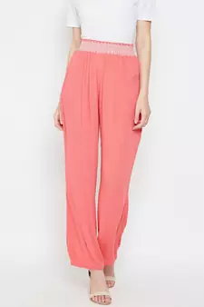 Multicolor plain Viscose Pant