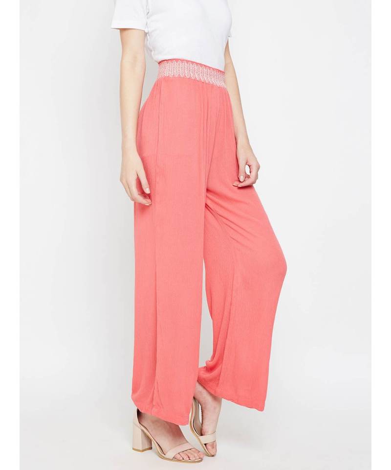 Multicolor plain Viscose Pant