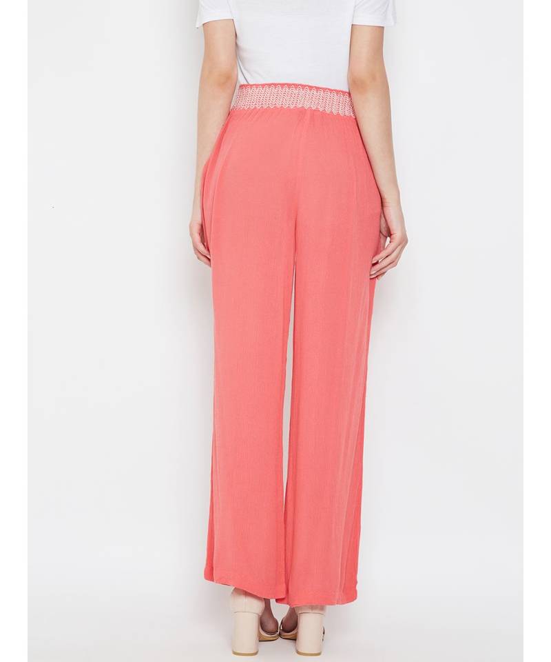 Multicolor plain Viscose Pant