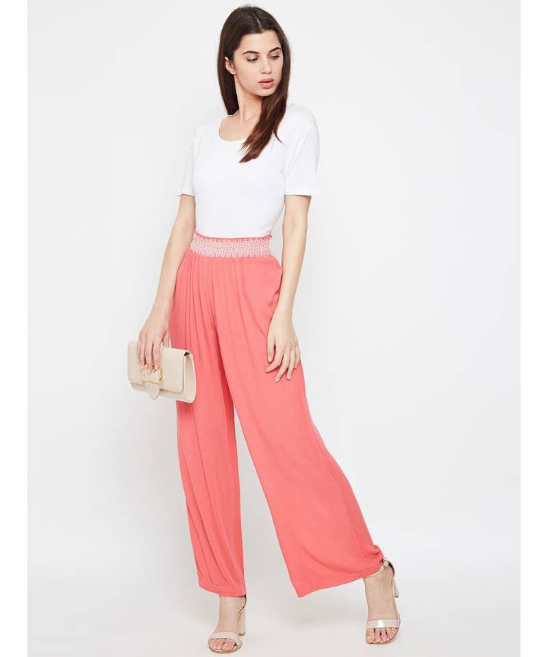 Multicolor plain Viscose Pant