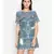 White printed Polyester Dress