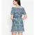 White printed Polyester Dress