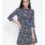 Blue printed Polyester Dress