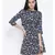 Blue printed Polyester Dress
