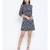Blue printed Polyester Dress