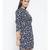 Blue printed Polyester Dress
