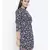 Blue printed Polyester Dress