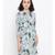 Blue printed Polyester Dress