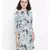 Blue printed Polyester Dress
