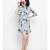 Blue printed Polyester Dress