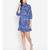 Blue printed POLYESTER Dress