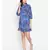 Blue printed POLYESTER Dress