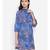 Blue printed POLYESTER Dress