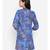 Blue printed POLYESTER Dress