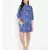 Blue printed POLYESTER Dress