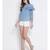 Blue plain Cotton Top