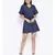 blue plain Cotton Dress