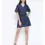 blue plain Cotton Dress