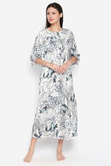 White printed POLYESTER Dress